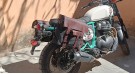 For Royal Enfield Bear 650 Canvas and Leather Pannier Bags With Saddle Stays Black - SPAREZO
